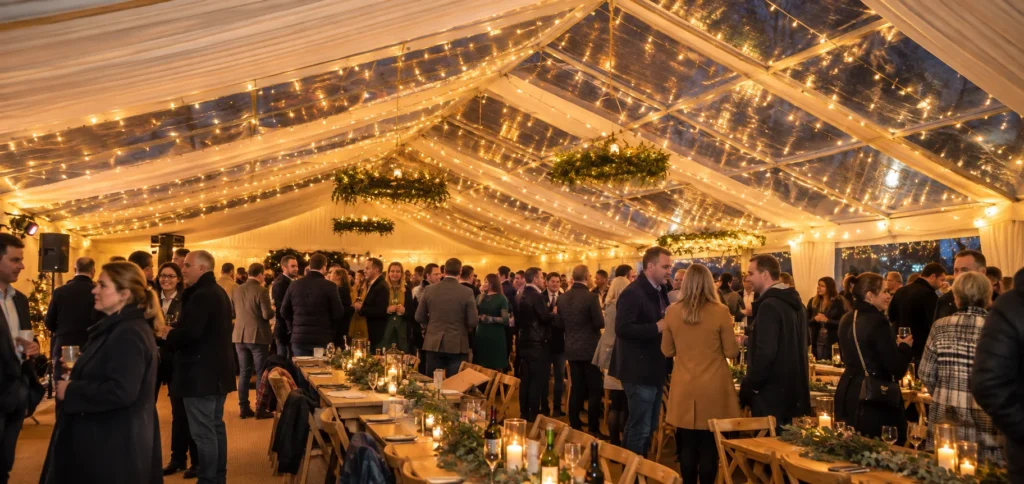 light for winter wedding